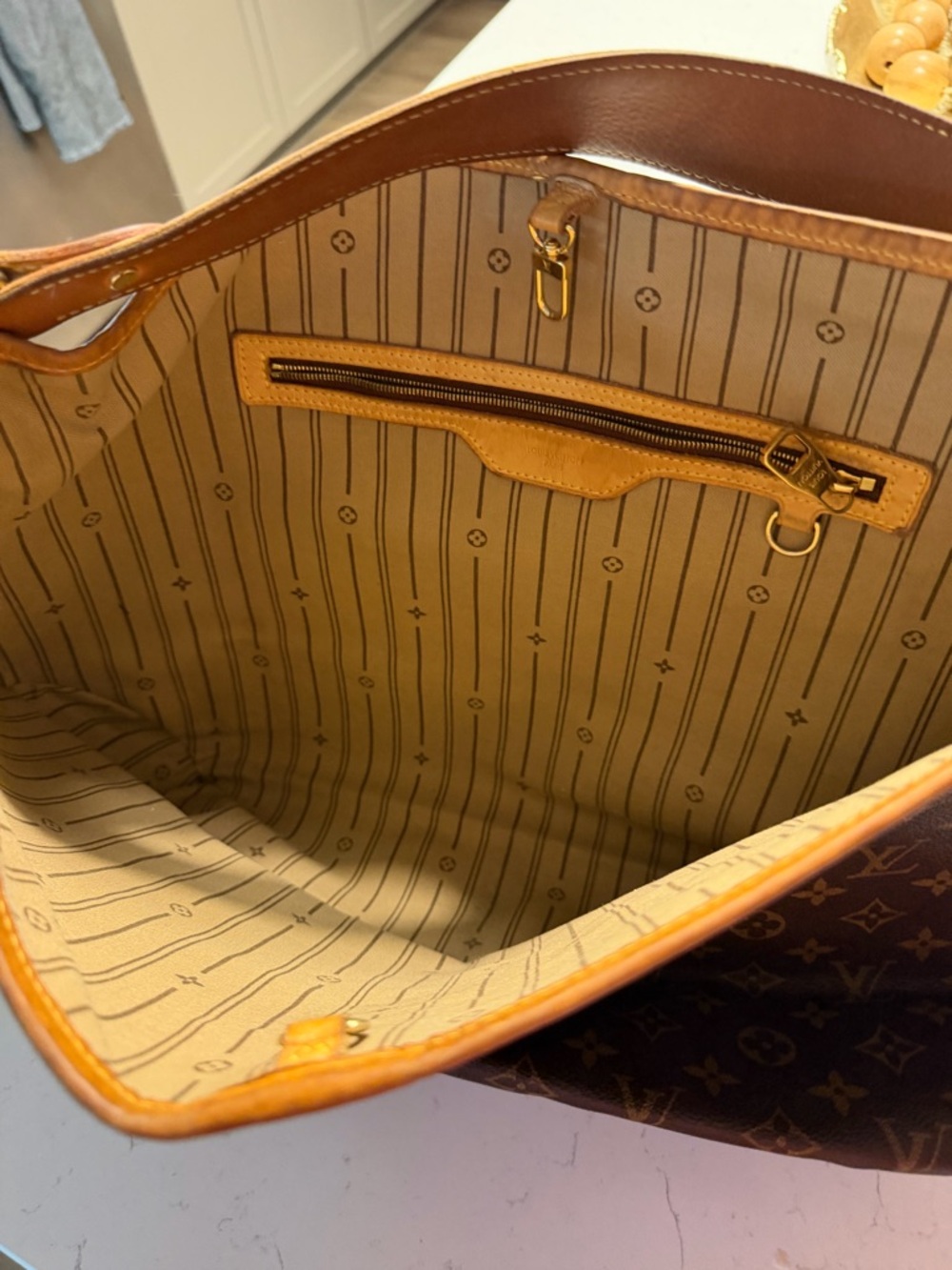 Louis Vuitton Monogram Hobo Bag in Brown and Tan - Picture 5 of 5